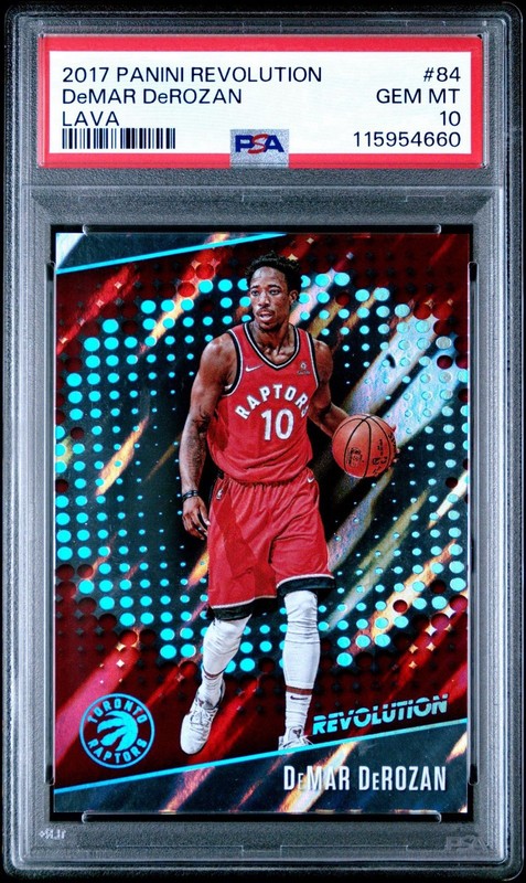 Demar Derozan 2017-18 Panini Revolution Lava /10 PSA 10 Raptors 