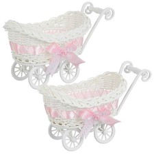 2 St&uuml;cke S&uuml;&szlig;igkeitenhalter in Kinderwagenform ideales Geschenk f&uuml;r Geburt,