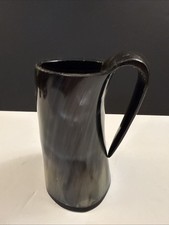 Vintage Drinking Horn Mug Medieval Handmade Viking Cup Beer Mug Gift