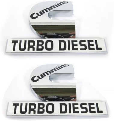 2Pack Compatible with Cummins Turbo Emblem Badge High Output 2500 3500 Emblem...