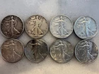 Walking Liberty Half Dollars Circulated Lot (8) Silver Coins