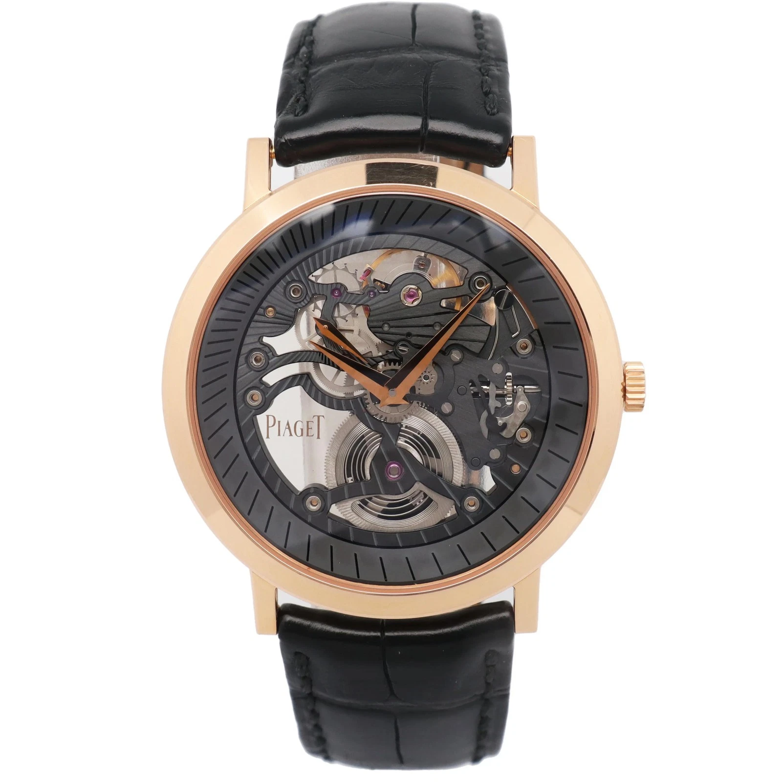 Piaget — Piaget Altiplano Skeleton 40mm 18K Rose Gold Manual Wind Watch G0A34116