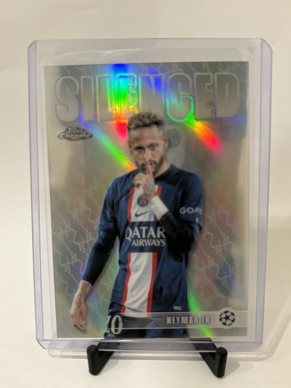 Neymar Jr. 2025-26 Topps Chrome UEFA Club Silenced Refractor Saint-Germain