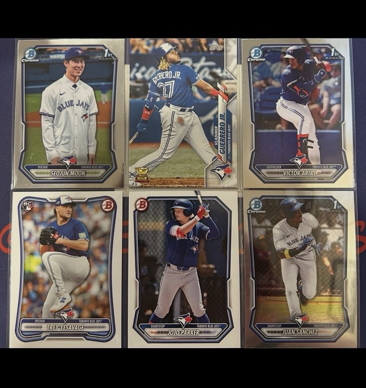 MLB Baseball Toronto Blue Jays 20-26 Topps Bowman 6 Card Mix Lot MINT