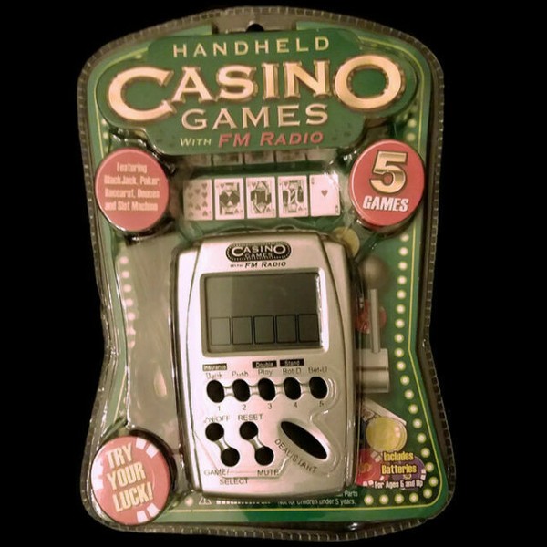 Pocket Arcade Casino 5 Games Hand Held Electronic Game With FM Radio