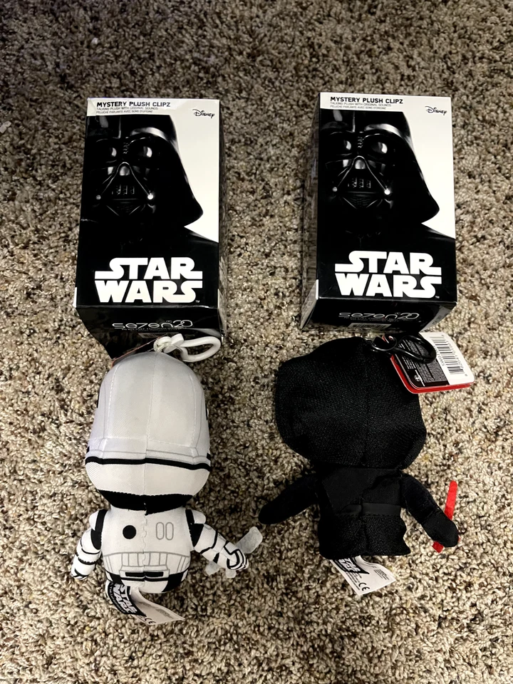 Lote de 2 Peluches Misteriosos Star Wars Clipz Nuevos/Caja Abierta Foto 3 de 4