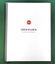 Leica D-Lux 8 Instruction Manual: Full Color  Protective Covers 