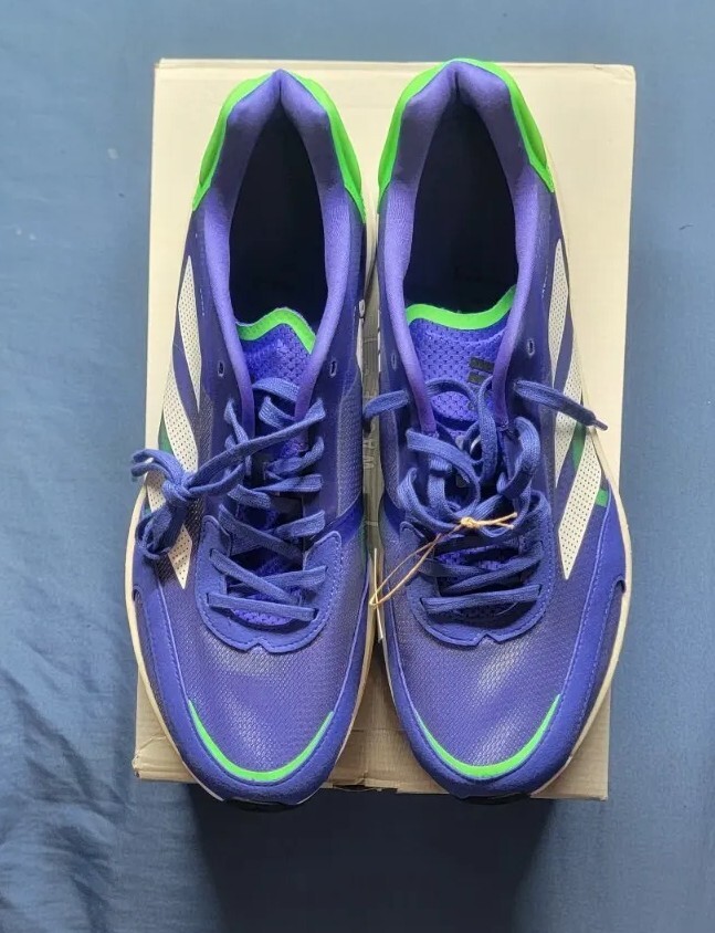 Size 11.5 - adidas Adizero Boston 10 Sonic Ink Screaming Green 2021