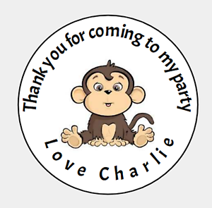 Printed Personalised Thank you for coming to my party Sticker Labels