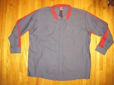 Red Kap Gray/Red Vented Snap Front Long Sleeve Mechanic Work Shirt Size 3XL New