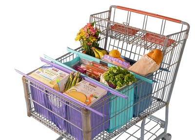 X-Large Lotus Trolley Bags for Shopping Carts - Set of 3 Club Store Reusable ...
