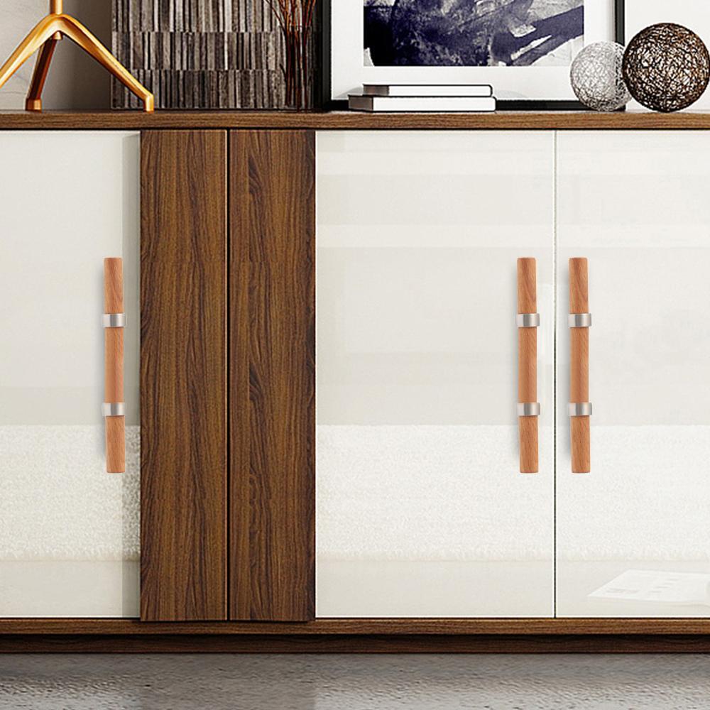 Cabinet Wardrobe Kitchen Wood Door Handle Cupboard Drawer Pulls Door Knob-image