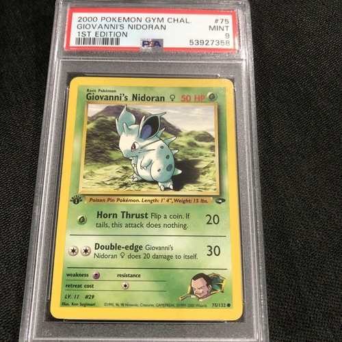 Giovanni's Nidoran ♂ (1st Edition) graded PSA 9 for sale on eBay