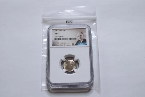 1967 Special Mint Set SMS NGC MS67 ROOSEVELT DIME!  10C Portrait Label!    E579