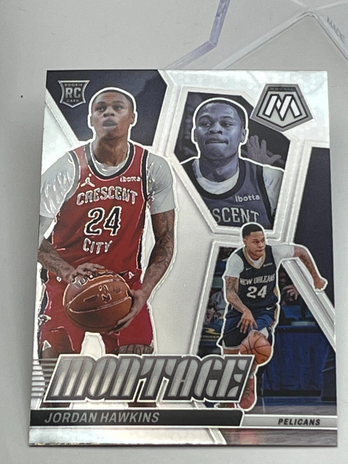2023-24 Panini Mosaic Montage Insert RC #23 Jordan Hawkins New Orleans Pelicans