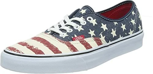 Scarpe da ginnastica Vans autentiche bandiera americana unisex in tela sneakers pizzo taglia US M4 W5 5