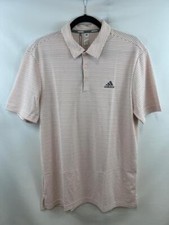 ADIDAS GOLF Men's 2 COLOR CLUB Short Sleeve Polo Pink Tint Grey Sz M NWT