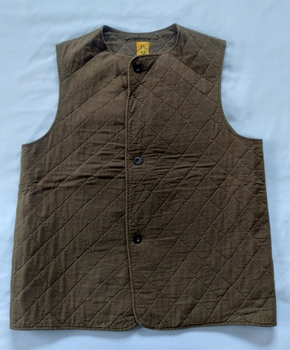 Vintage Antique Begetex Quilted Vest Brown Measuremen… Gem