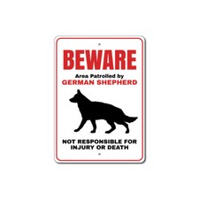 German Shepherd Sign, German Shepherd Decor Aluminum Metal Sign