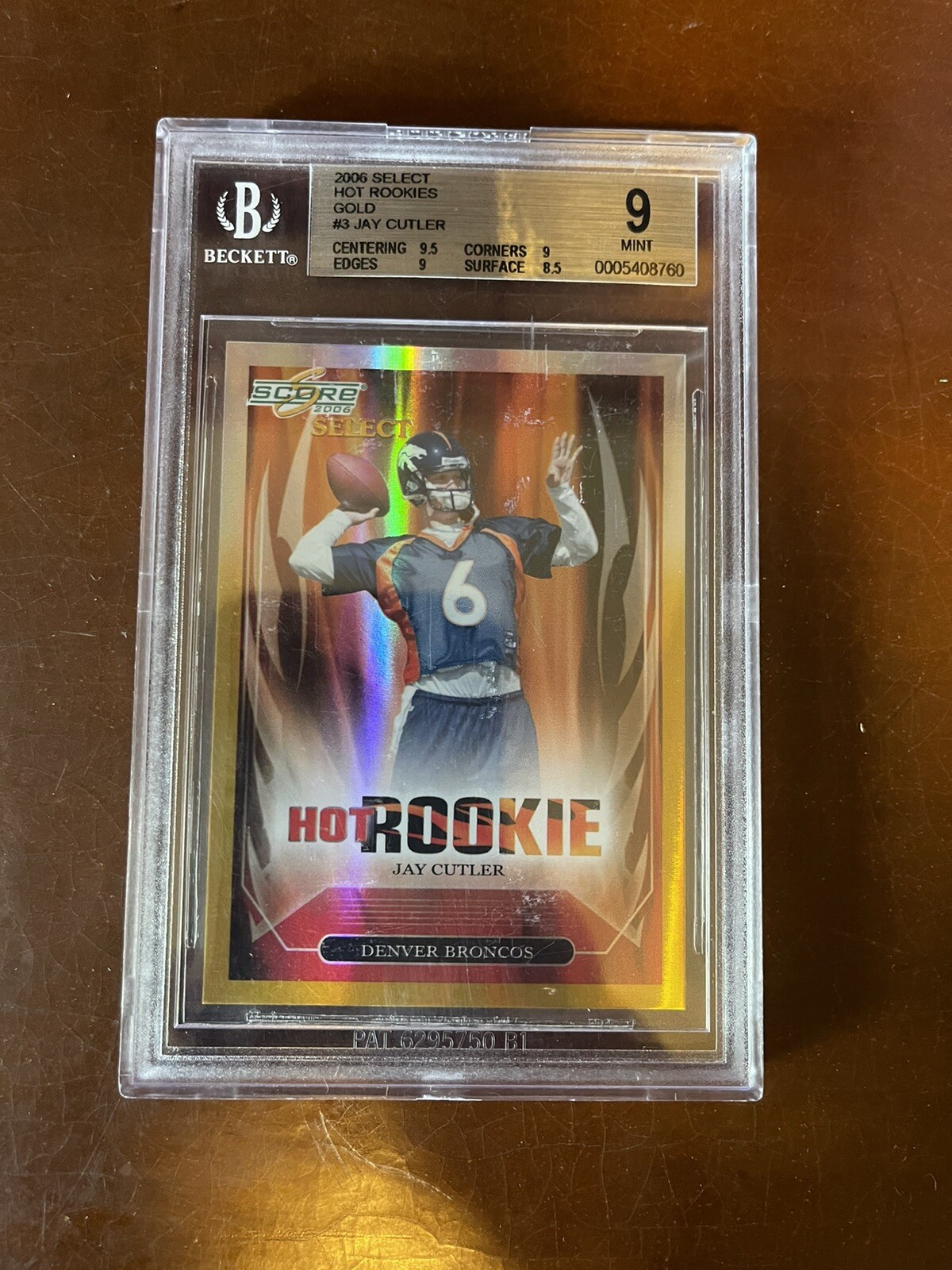 Jay Cutler Score Select Hot Rookies #3 Gold