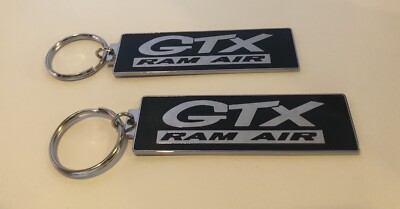 2 NEW SLP Pontiac Grand Prix GTX chrome key chains also fits Plymouth Mopar Hemi