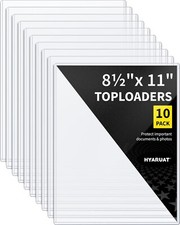 8.5 X 11 Rigid Clear Toploaders PVC Document Sheet Protectors Plastic Sleeves