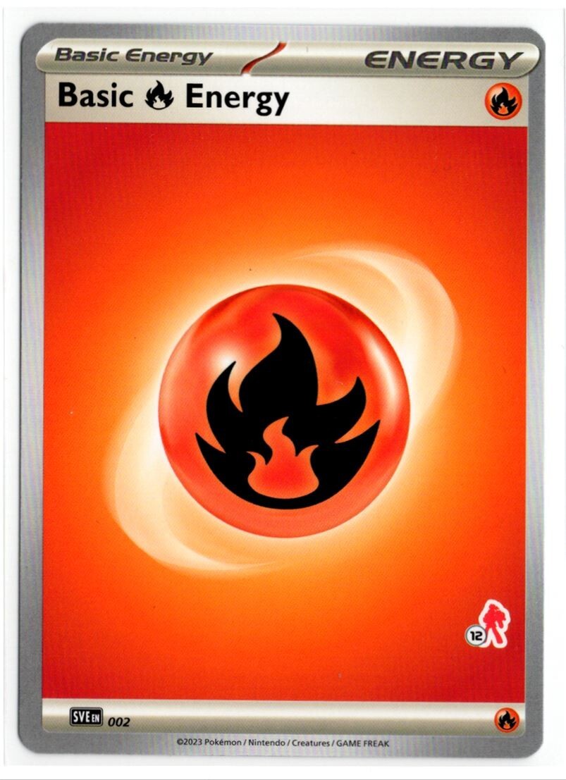 Pokemon Battle Academy 2024 Armarouge Deck #12 SVE002 Basic Fire Energy
