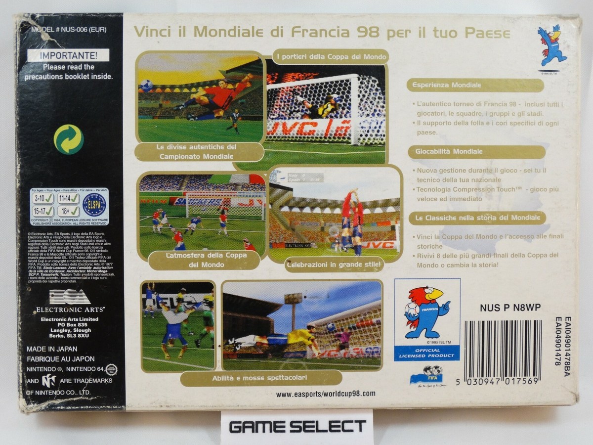 WORLD CUP 98 FIFA WORLD CUP 1998 NINTENDO 64 N64 PAL | eBay