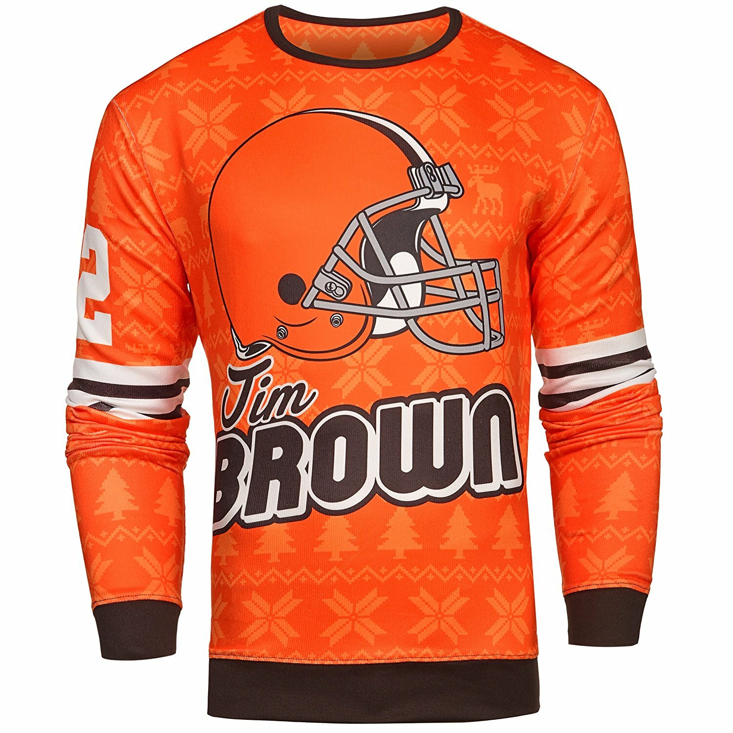 Уродливый свитер для мужчин NFL Cleveland Browns Джим Браун #32, игрок в отставке