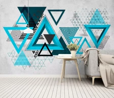 3D Graphic Triangle G5619 Wallpaper Wall Murals Removable Self-adhesive Honey