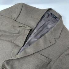 JoS A Bank Blazer Men's 42R Brown Herringbone Silk Blend Sport Coat Jacket