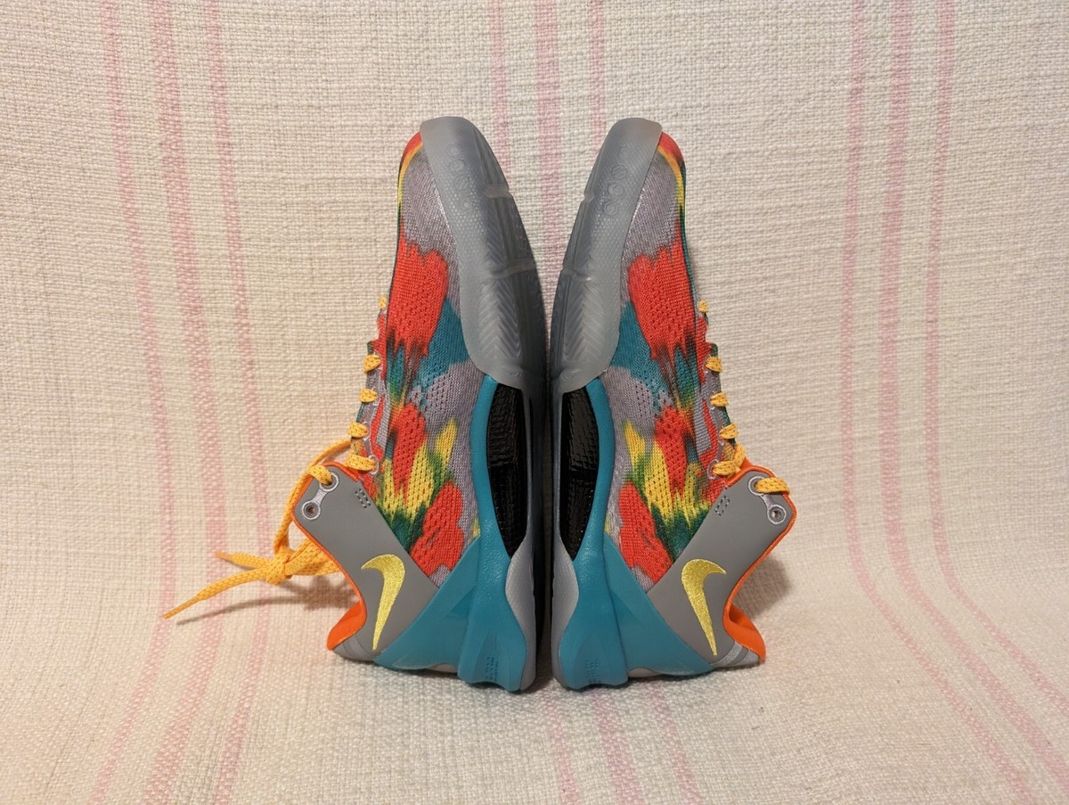 Nike Kobe 8 Multicolor Men\'s Athletic Basketball Sneakers HF7319-001 Nike Kobe 8 Proto Venice Beach Grey Silver HF7319 001 Shoe  main image 4