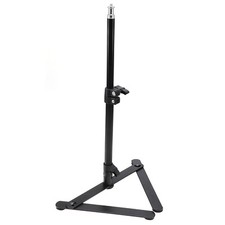 Adjustable Desktop LED Ring Light Stand Base Support Bracket 1/4" Screw Black