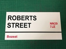 Personalised Metal Sign Custom Street Postcode Town Home Road Address Printed
