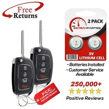 2 For 2013 2014 2015 2016 Hyundai Santa Fe Keyless Entry Flip Remote Car Key Fob