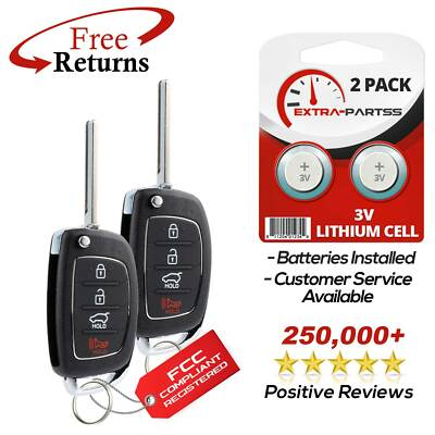 #ad 2 For 2013 2014 2015 2016 Hyundai Santa Fe Keyless Entry Flip Remote Car Key Fob $24.95