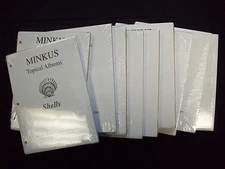 Minkus (500) Topical Album Pages, "Shells". 8-1/2" x 11", New
