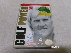 #813 NES : GOLF POWER !!  GREG NORMAN 1991  CIB, Manual, Sleeve, Inserts, POSTER