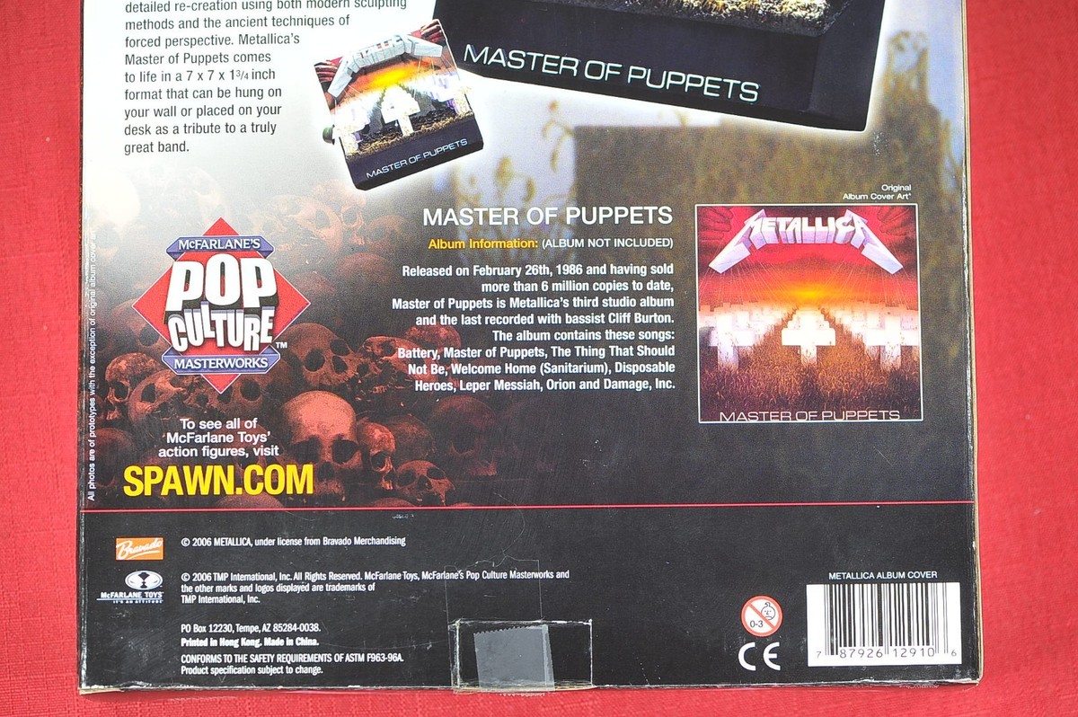 McFarlane Toys 3d Album Cover Metallica Master of Puppets for sale