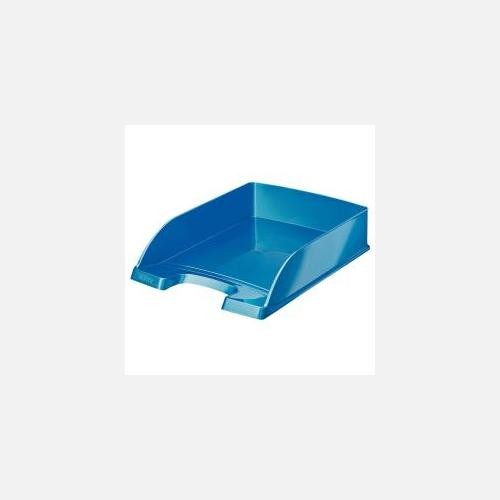 Vaschetta portacorrispondenza WOW - 25,5 x 35,7 x 7 cm - blu metallizzato - Leit