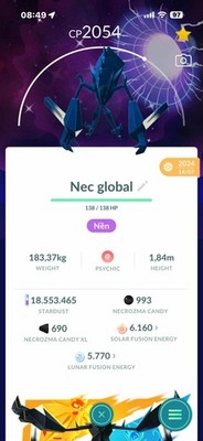Pokemon Shiny Necrozma - Special Background Global - Tr.a.d.e 20k stardust