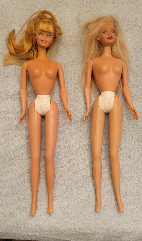 Mattel Vintage Blonde Barbie With White Always On Panties Qty 2