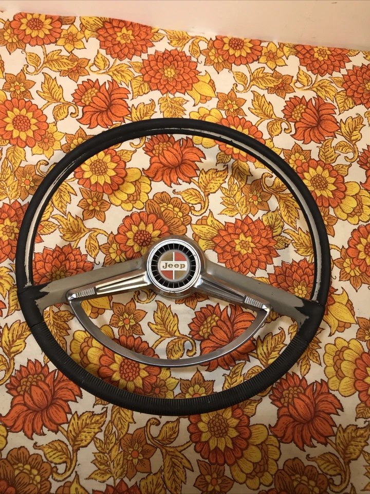 1963 1964 65 66 1967 1968 1969Jeep Wagoneer J-Series Steering Wheel Commando OEM - Image 3 of 4