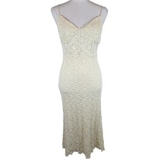 ASTR The Label Size XS Cream Floral Lace Corset Midi Dress w/Side Zip