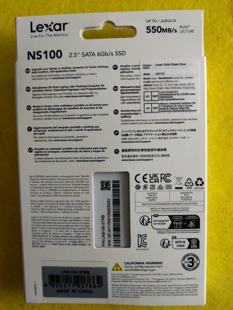 正常動作品 Lexar NS100 2TB SSD lexar ns100 2tb ssd | eBay