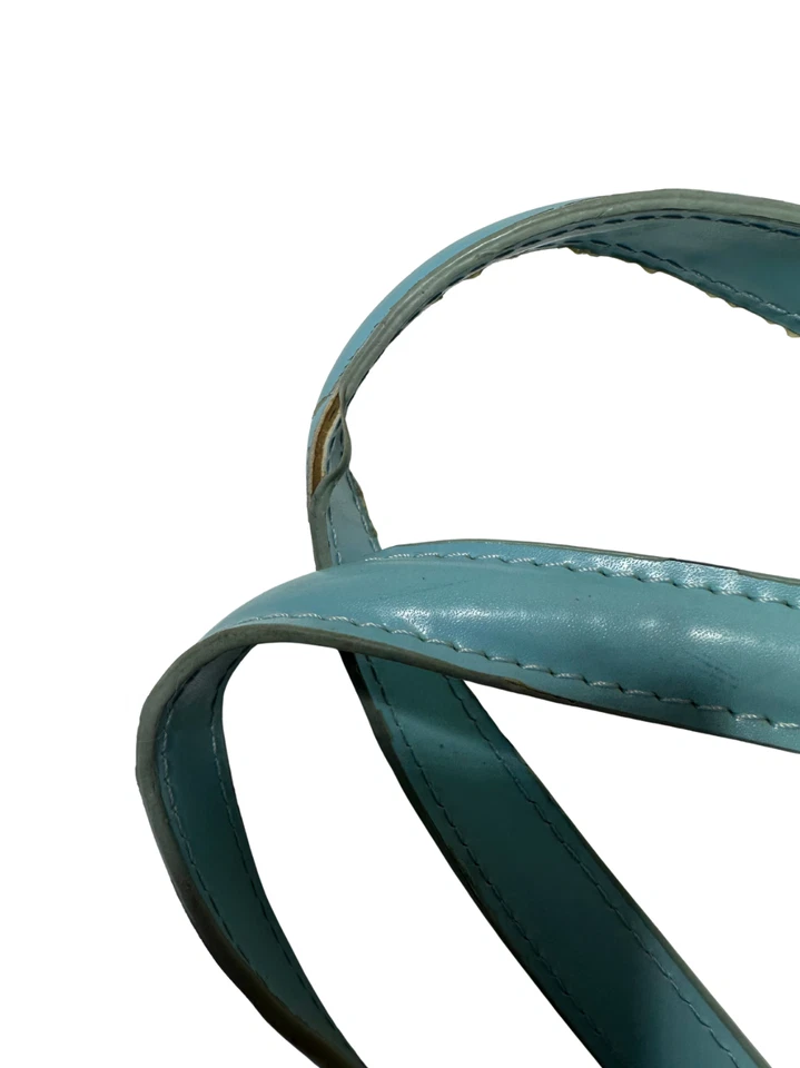 Burberry Blue Label Plaid Tote Bag – Aqua Check Pattern – Made in England – Pre- - Image 3 of 4