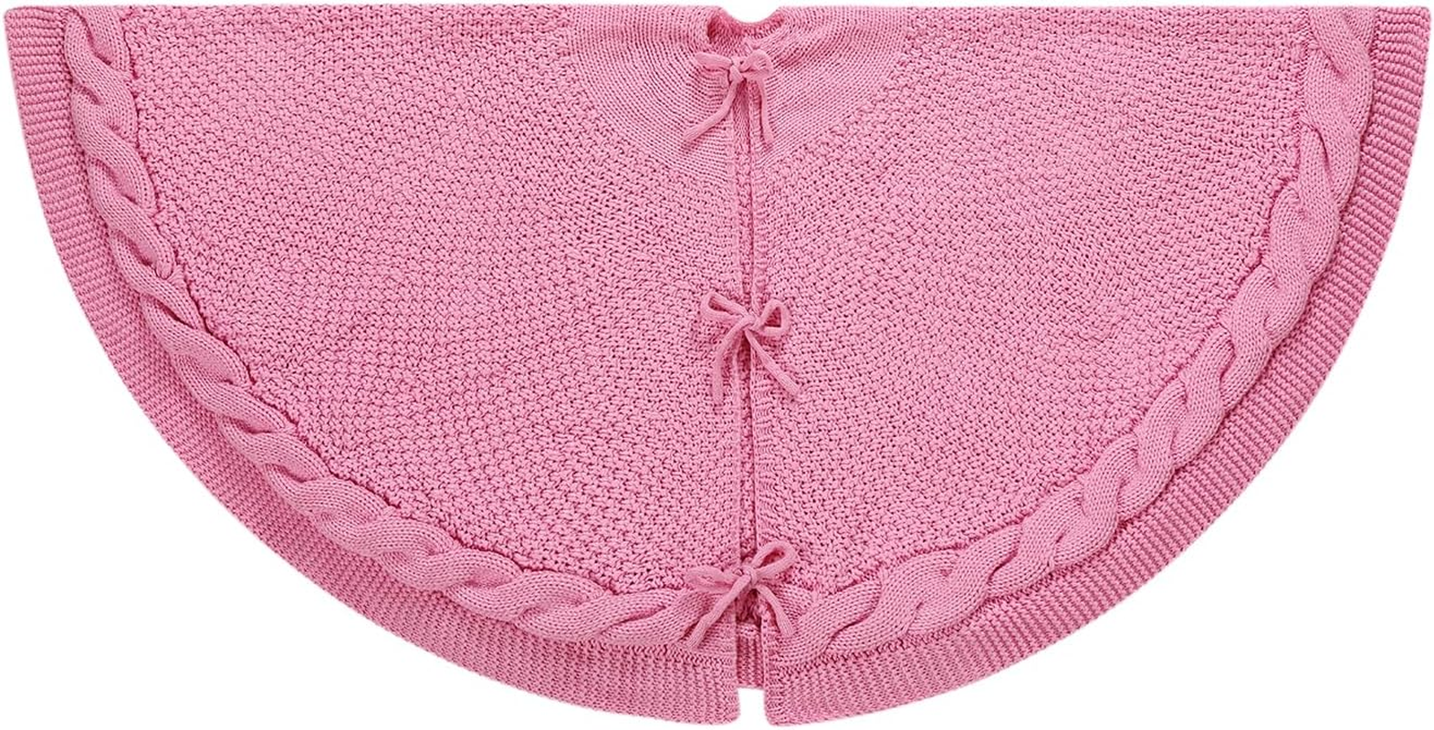 Christmas Tree Skirt,Luxury Cable Knit Knitted Thick Rustic Xmas ...