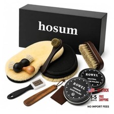 Shoe Shine Kit Unisex Shoe Care Set Includes Brushes, Shoe Polish,
