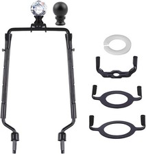 Black Lamp Shade Harp Holder Kit Adjustable Height Harp rystal Metal Finial