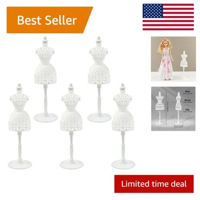 Cute Hollow Design 5 Pack Dress Forms - Mini Size for Doll Clothing Displays